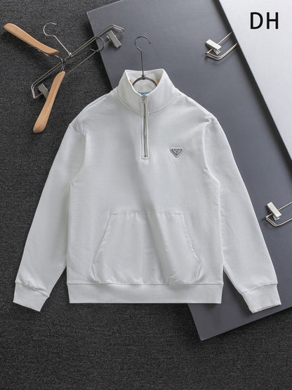 250908 New high-quality stand-up collar zipper hoodie