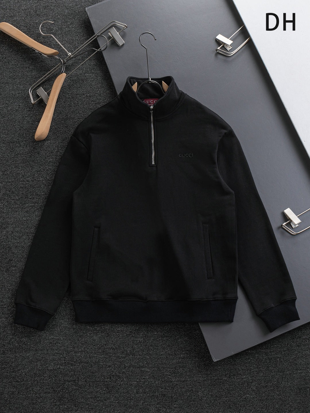 250908 New high-quality stand-up collar zipper hoodie