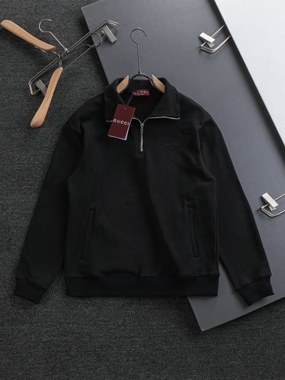 250908 New high-quality stand-up collar zipper hoodie