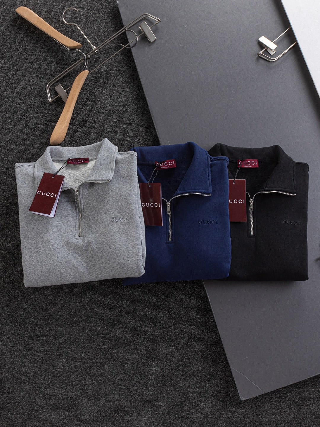 250908 New high-quality stand-up collar zipper hoodie