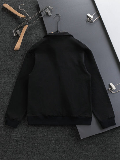 250908 New high-quality stand-up collar zipper hoodie