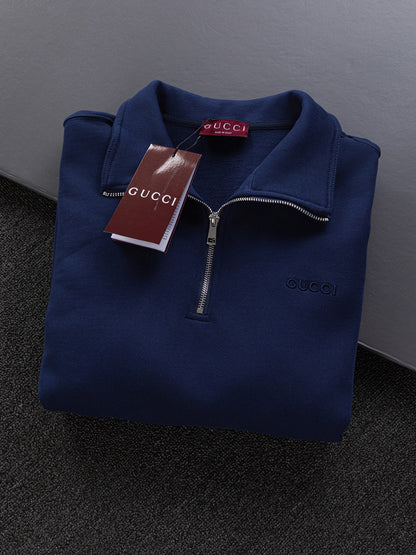 250908 New high-quality stand-up collar zipper hoodie