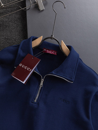 250908 New high-quality stand-up collar zipper hoodie