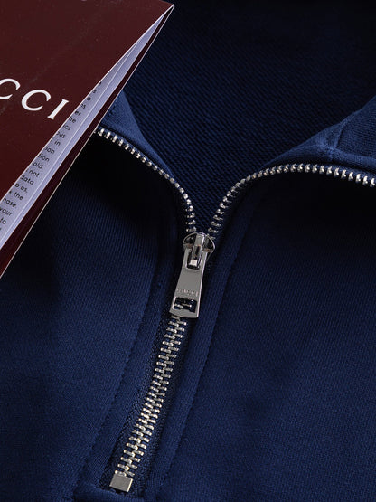 250908 New high-quality stand-up collar zipper hoodie