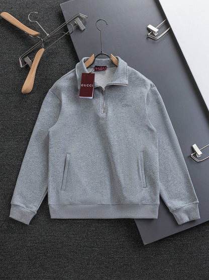 250908 New high-quality stand-up collar zipper hoodie