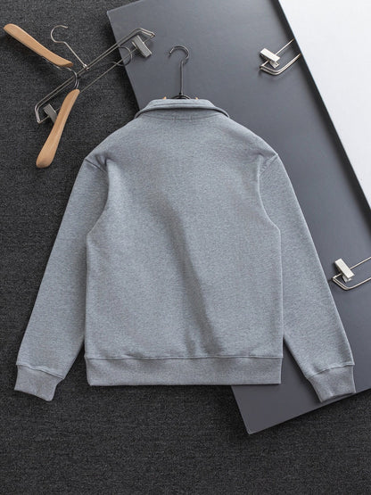 250908 New high-quality stand-up collar zipper hoodie