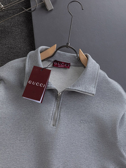 250908 New high-quality stand-up collar zipper hoodie