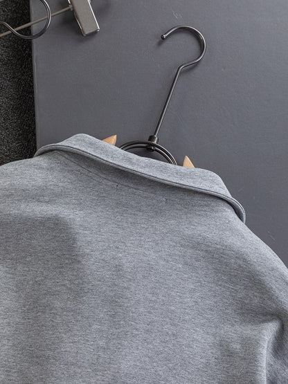 250908 New high-quality stand-up collar zipper hoodie