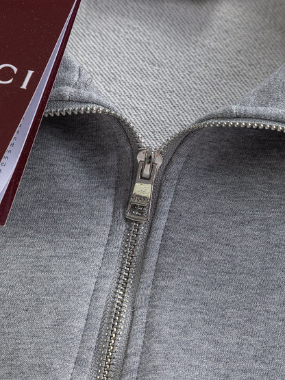 250908 New high-quality stand-up collar zipper hoodie