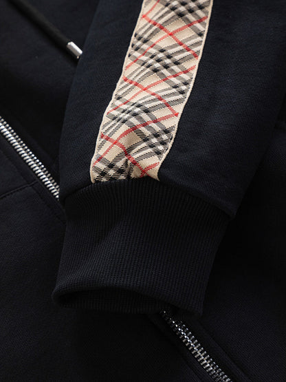 250908 New high-quality, heavy-duty, exquisitely pieced zipper hoodie