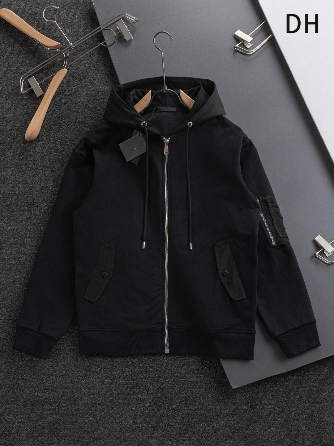 250908 New high-quality, heavy-duty, exquisitely pieced zipper hoodie