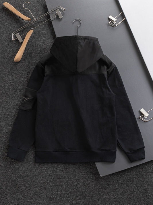 250908 New high-quality, heavy-duty, exquisitely pieced zipper hoodie