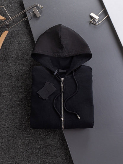 250908 New high-quality, heavy-duty, exquisitely pieced zipper hoodie