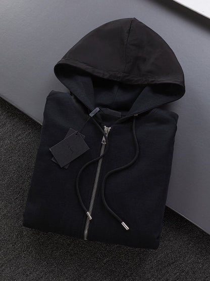 250908 New high-quality, heavy-duty, exquisitely pieced zipper hoodie