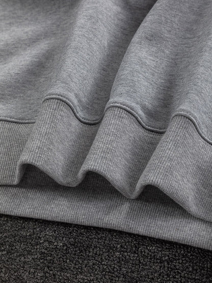 250908 New high-quality letter-embroidered patchwork small boat round-neck sweatshirt