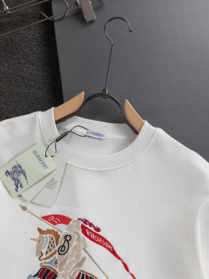 250908 New high-quality multi-color patchwork LOGO round-neck sweatshirt