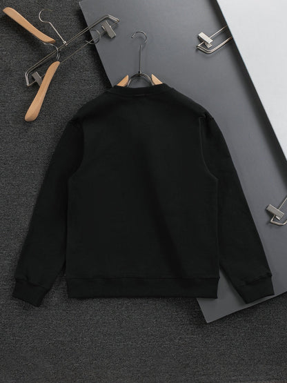 250908 New high-quality multi-color patchwork LOGO round-neck sweatshirt