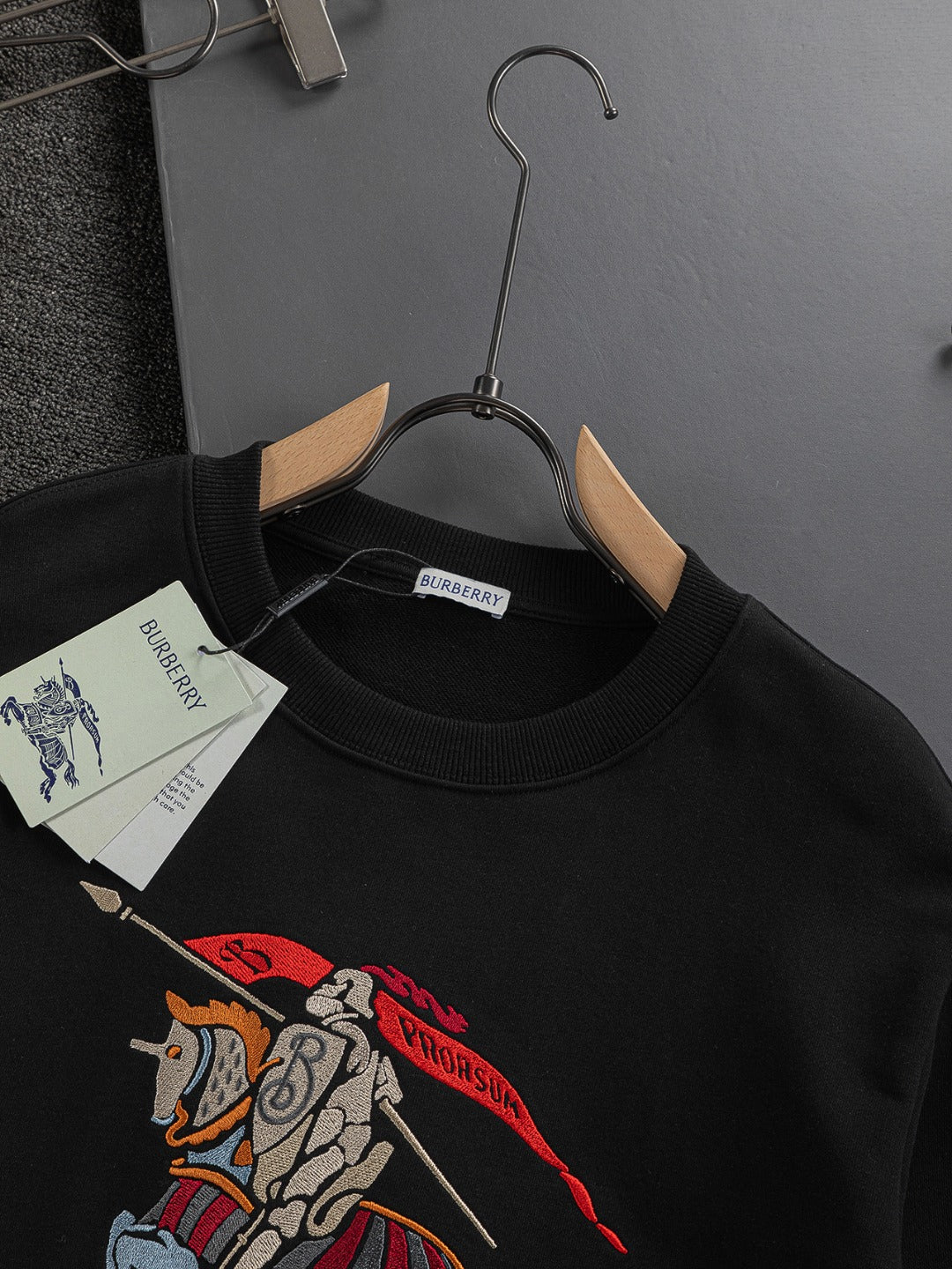 250908 New high-quality multi-color patchwork LOGO round-neck sweatshirt