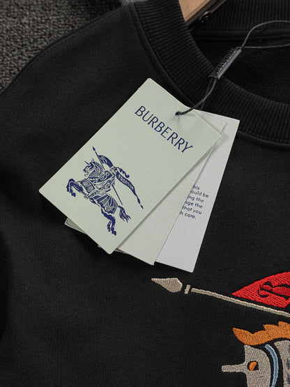 250908 New high-quality multi-color patchwork LOGO round-neck sweatshirt
