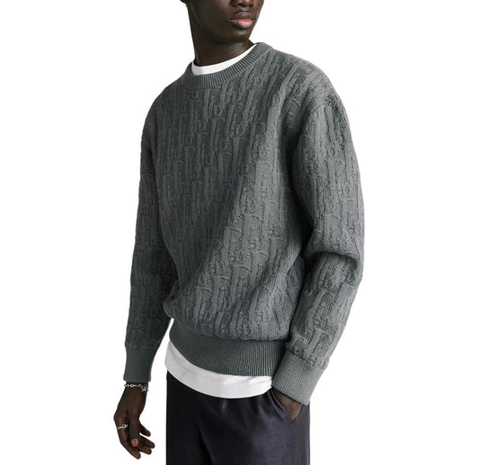 250908 New high-quality letter jacquard knitted sweater