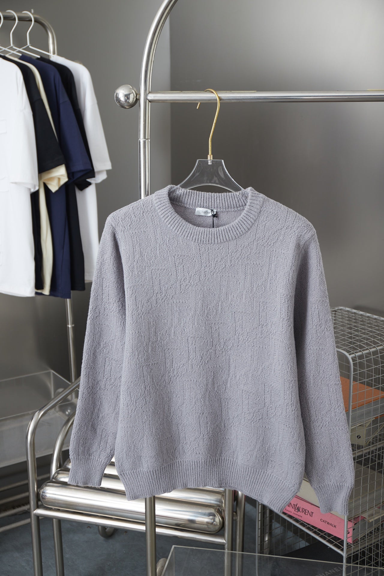 250908 New high-quality letter jacquard knitted sweater