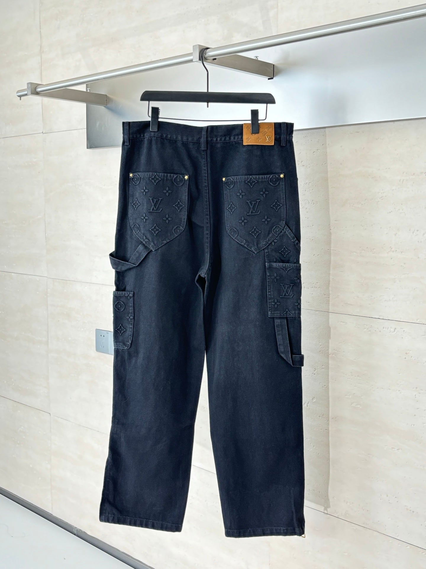 250908 New top-quality jacquard convex heavy industry denim workwear trousers