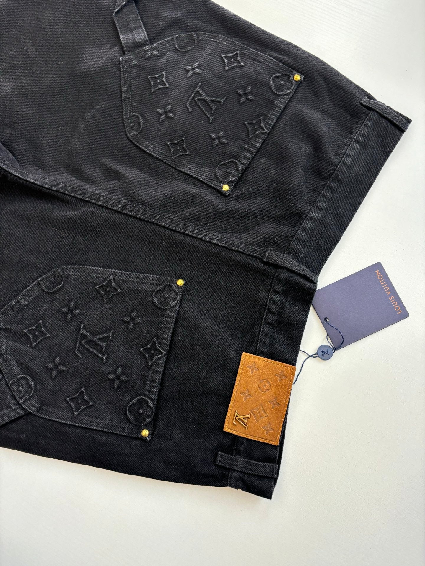 250908 New top-quality jacquard convex heavy industry denim workwear trousers