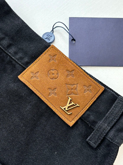 250908 New top-quality jacquard convex heavy industry denim workwear trousers