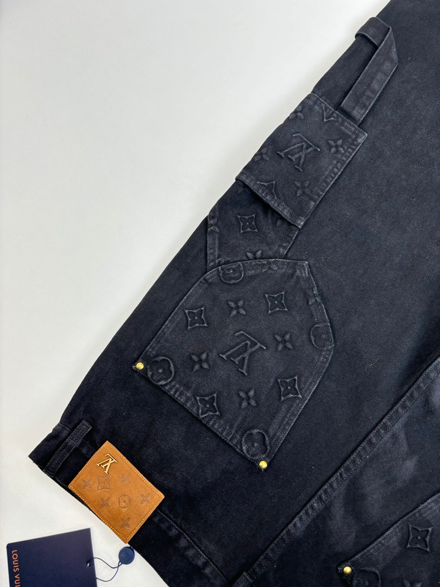 250908 New top-quality jacquard convex heavy industry denim workwear trousers
