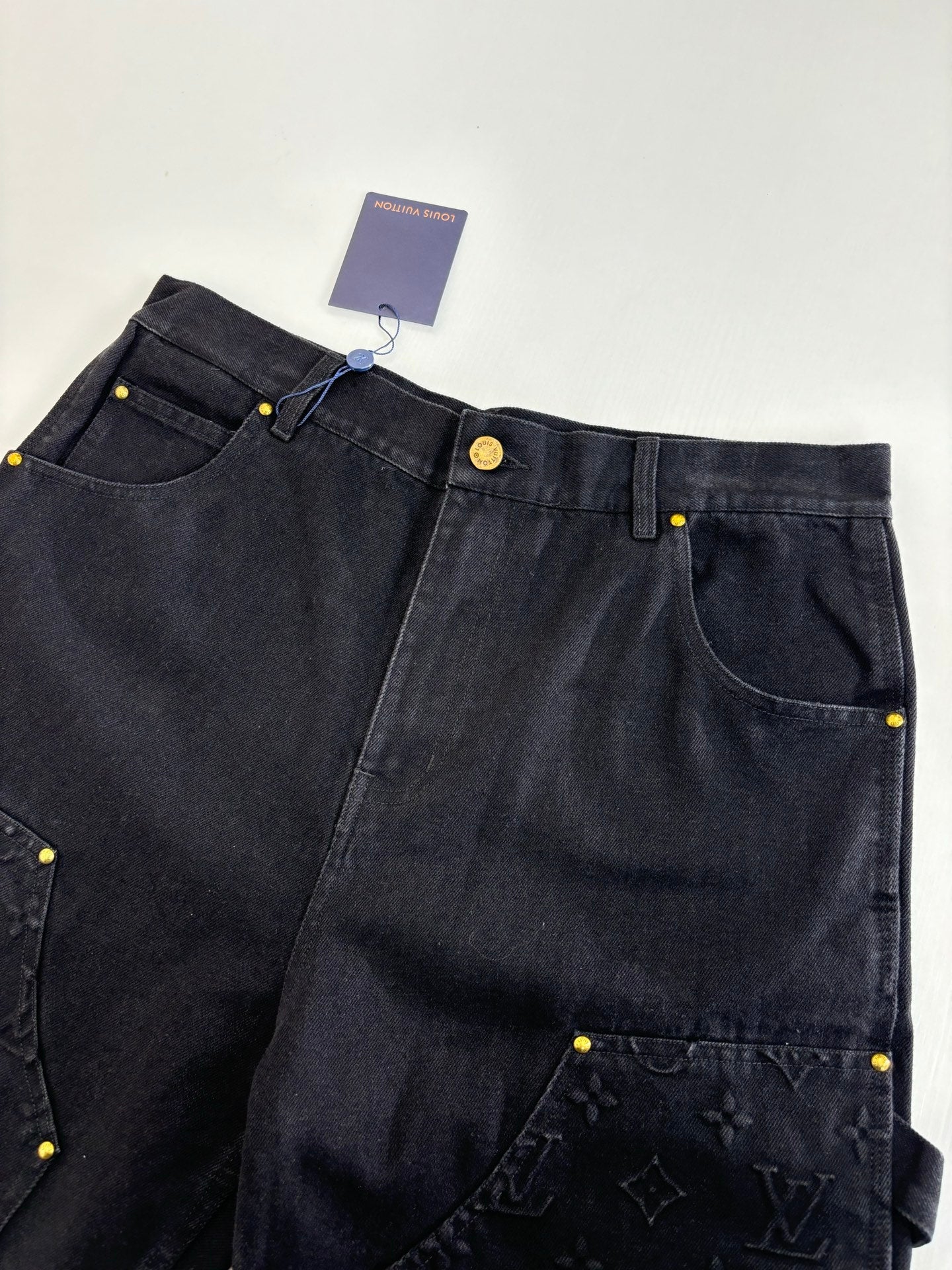 250908 New top-quality jacquard convex heavy industry denim workwear trousers