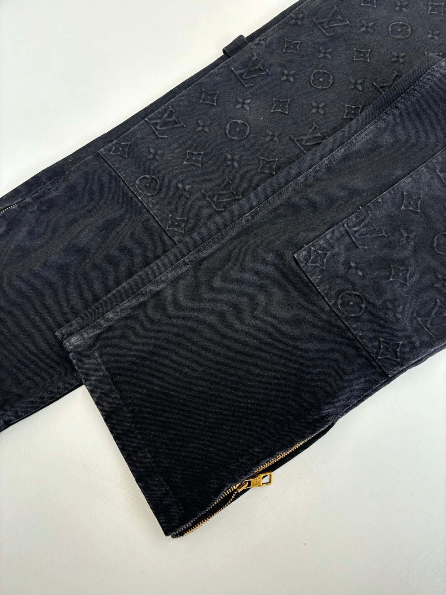 250908 New top-quality jacquard convex heavy industry denim workwear trousers