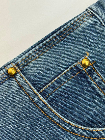 250908 New top-quality jacquard convex heavy industry denim workwear trousers