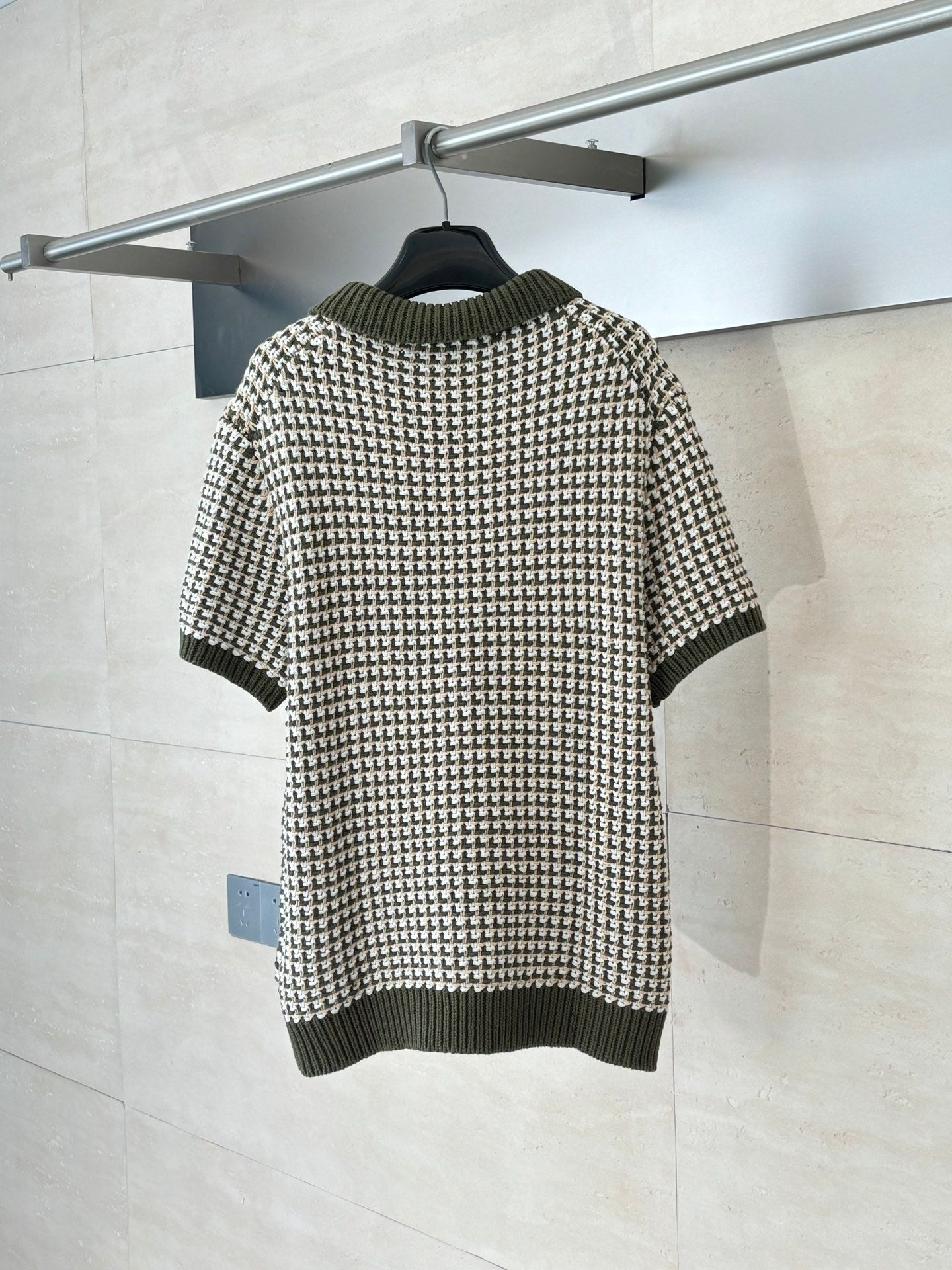 250908 New top-quality color-blocked jacquard knitted short-sleeved POLO shirt