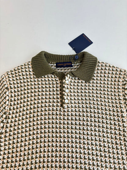 250908 New top-quality color-blocked jacquard knitted short-sleeved POLO shirt
