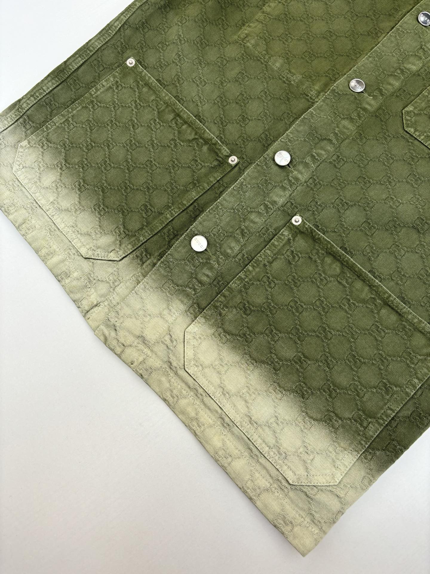 250908 A new high-quality dark-patterned jacquard gradient denim jacket