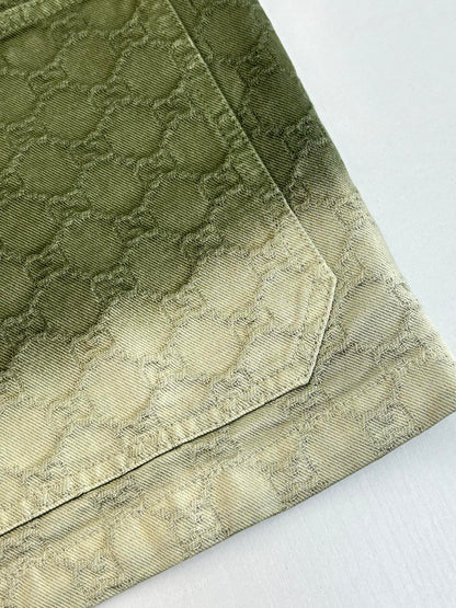 250908 A new high-quality dark-patterned jacquard gradient denim jacket
