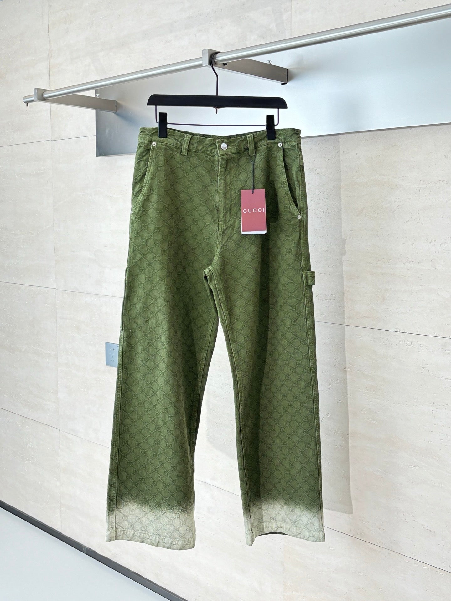 250908 New high-quality dark-patterned jacquard gradient jeans
