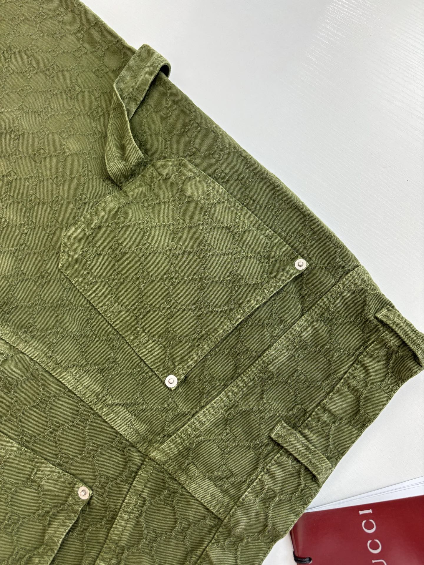 250908 New high-quality dark-patterned jacquard gradient jeans