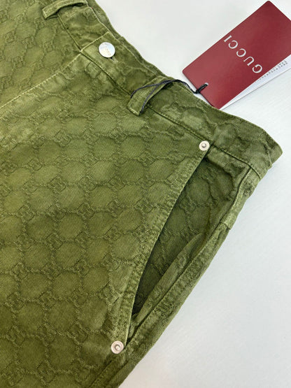 250908 New high-quality dark-patterned jacquard gradient jeans