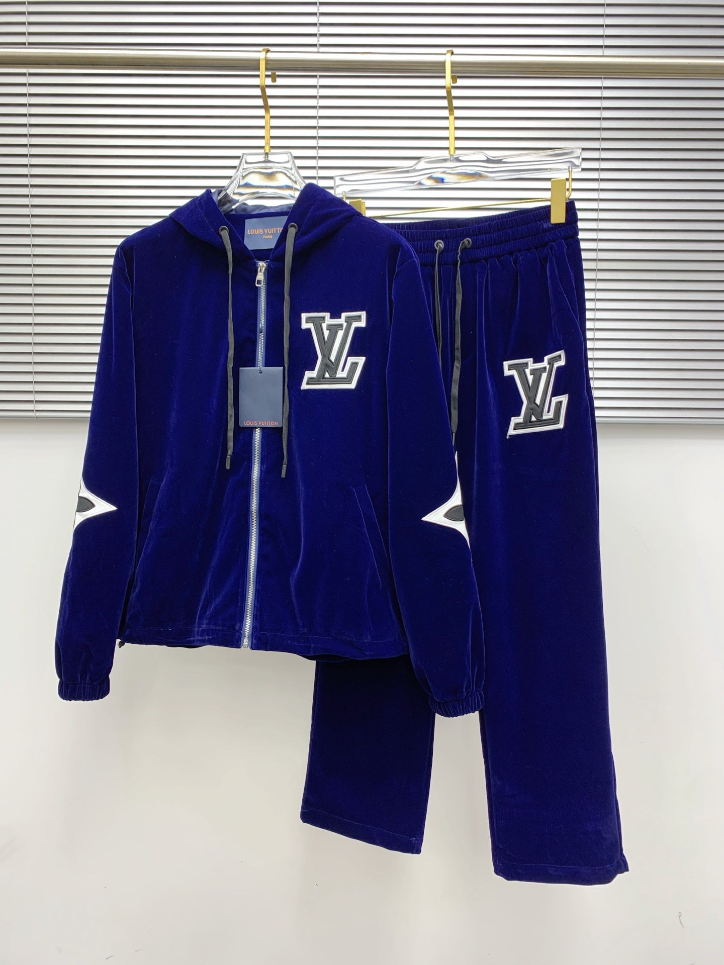 250908 New high-quality velvet patchwork casual set