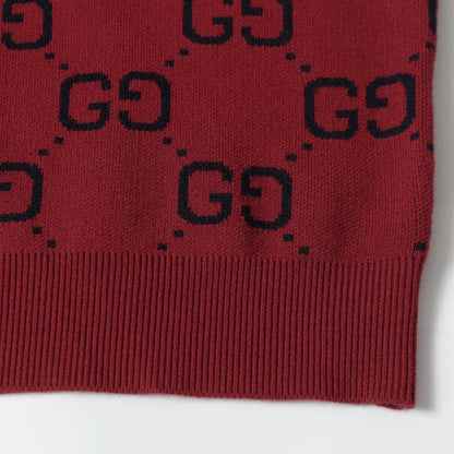 250908 New high-quality gradient fine full-print knitted round-neck sweater
