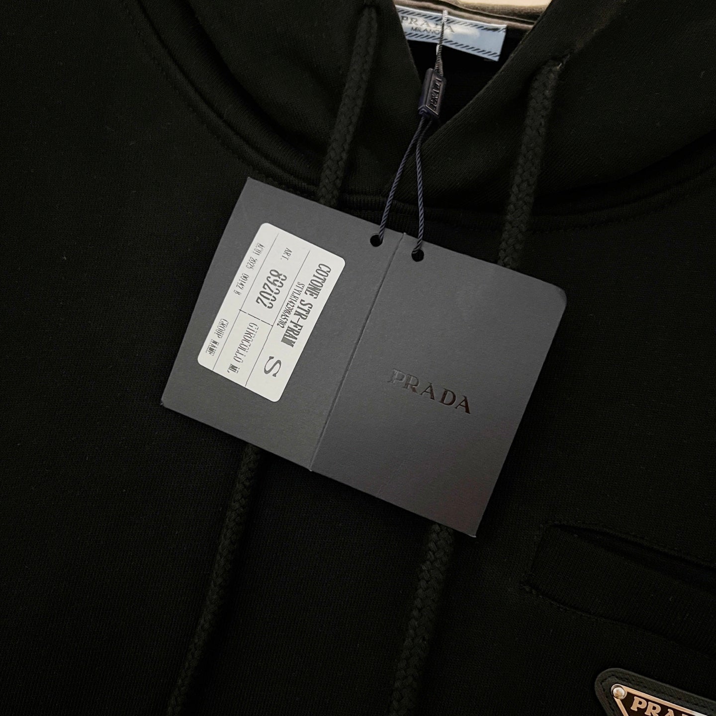 250908 New high-quality fake pocket triangular label hooded sweatshirt
