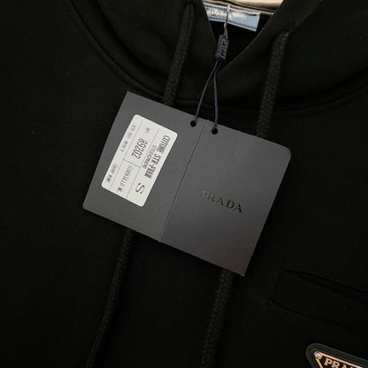 250908 New high-quality fake pocket triangular label hooded sweatshirt