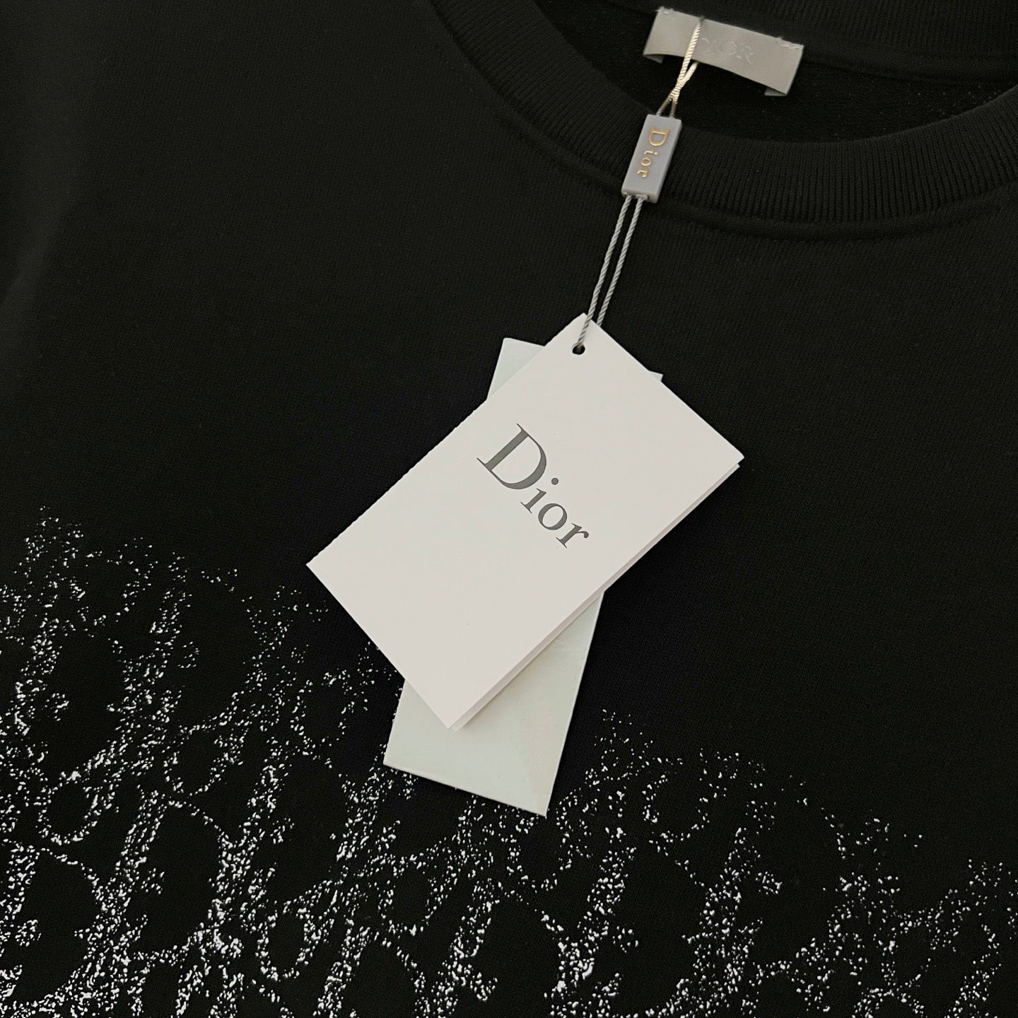 250908 New high-quality gradient letter half-length printed round-neck sweatshirt