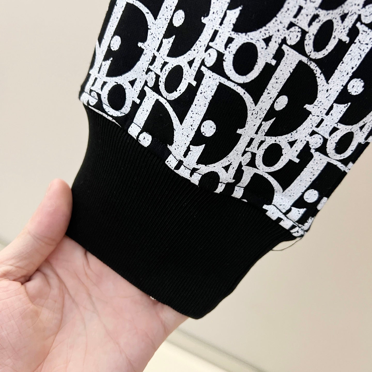 250908 New high-quality gradient letter half-length printed round-neck sweatshirt