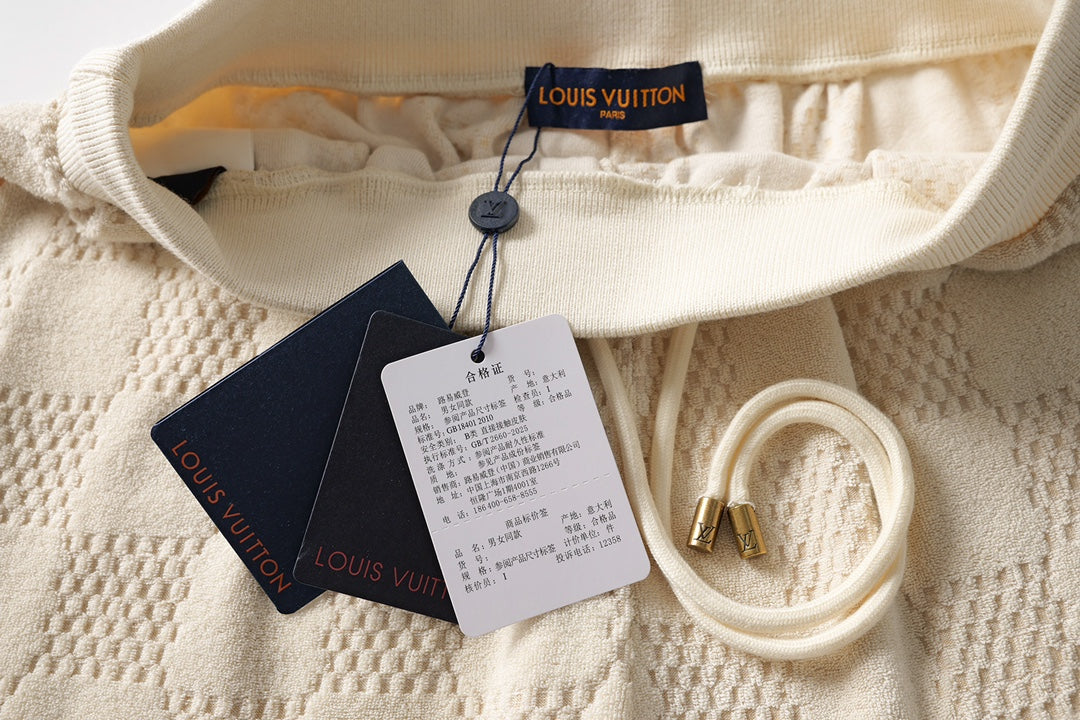 250908 New high-quality cotton drawstring chessboard towel fabric casual shorts