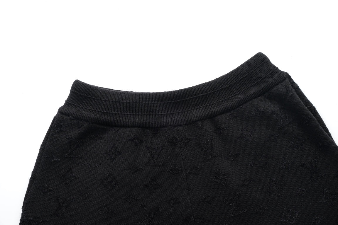 250908 New high-quality patchwork jacquard woolen shorts