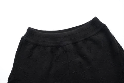 250908 New high-quality patchwork jacquard woolen shorts