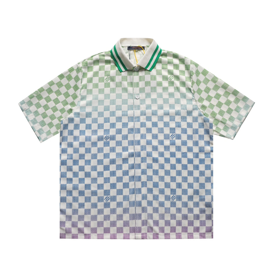 250908 New high-quality mulberry silk gradient shirt