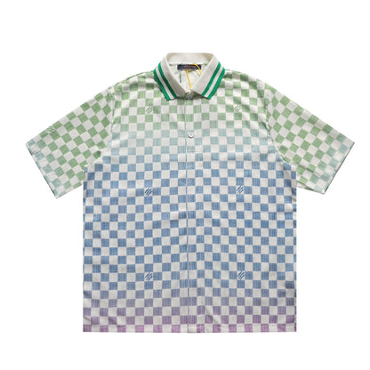 250908 New high-quality mulberry silk gradient shirt